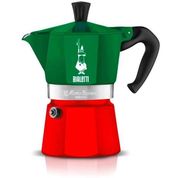 Bialetti 0005323 cafetera manual Cafetera italiana 0,24 L Verde, Rojo, Cafetera espresso verde/Rojo,