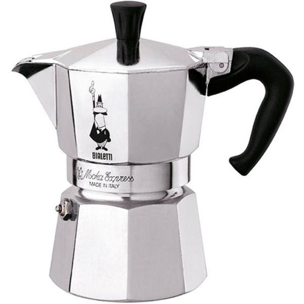 Bialetti Moka Express Cafetera italiana 0,55 L Aluminio, Negro, Cafetera  espresso plateado, Cafetera italiana, 0,