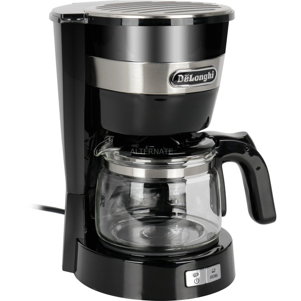 DeLonghi ICM 14011 Semi-automática Cafetera de filtro 0,65 L negro/Acero  fino, Cafetera de
