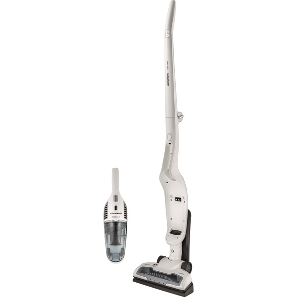 Grundig VCH 9630 Sin bolsa 0,5 L Plata, Blanco, Aspirador vertical blanco,  Sin bolsa, Plata,
