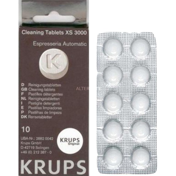 Krups XS300010 limpieza de electrodoméstico Cafeteras, Pastillas