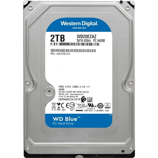 WD Blue 2000 GB Serial ATA III, Unidad de disco duro 3.5", 2000 GB, 5400