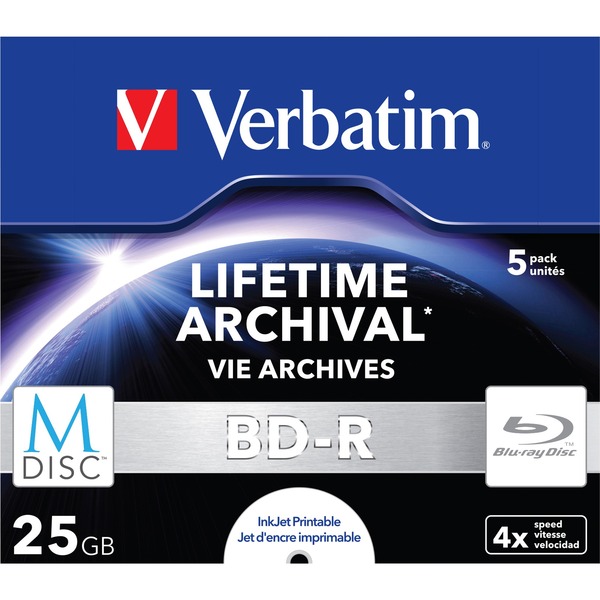 cazar Chapoteo Rusia Verbatim M-Disc 4x BD-R 25 GB 5 pieza(s), Discos Blu-ray vírgenes 25