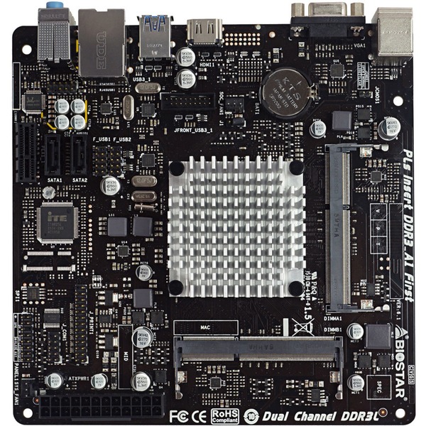 Biostar J3160NH placa base BGA 1170 mini ITX Intel, BGA 1170, Intel ...