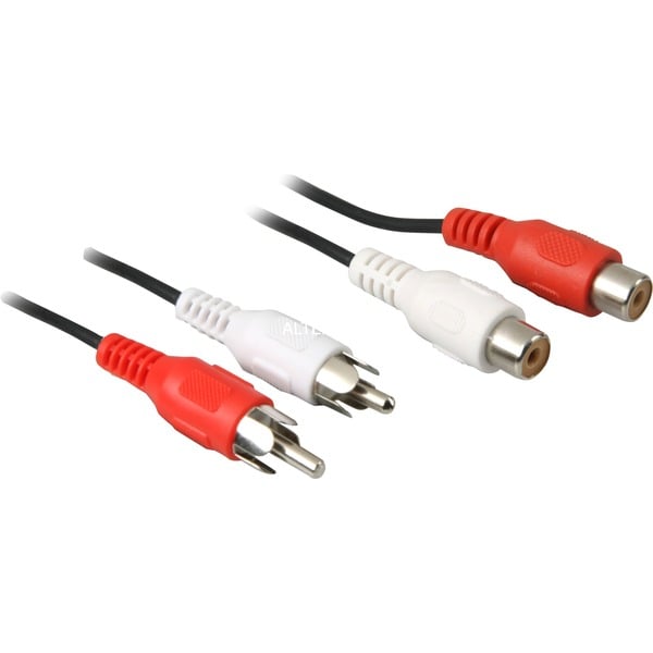 sol tranquilo regular goobay AVK 125-1000 10.0m cable de audio 10 m 2 x RCA Negro, Cable