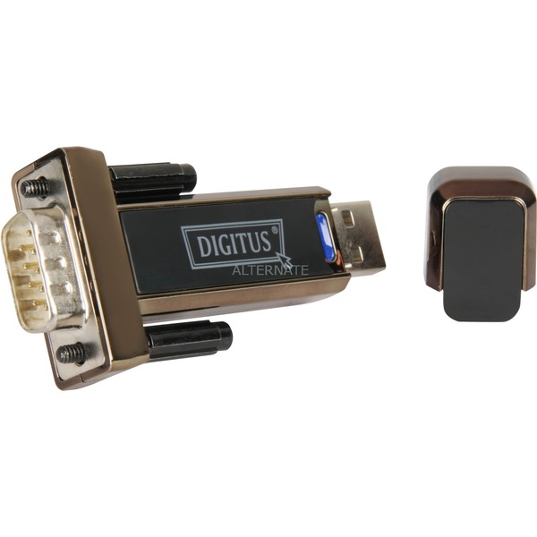Digitus Adaptador serie USB negro, USB 2.0, D-Sub Male, Negro