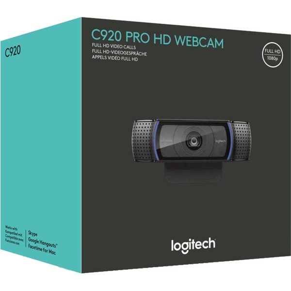 Logitech C920 PRO HD WEBCAM cámara web 15 MP 1920 x 1080 Pixeles USB 2.0 Negro negro, 15 MP, 1920 x 1080 Pixeles, 720p,1080p, H.264, USB 2.0, Negro