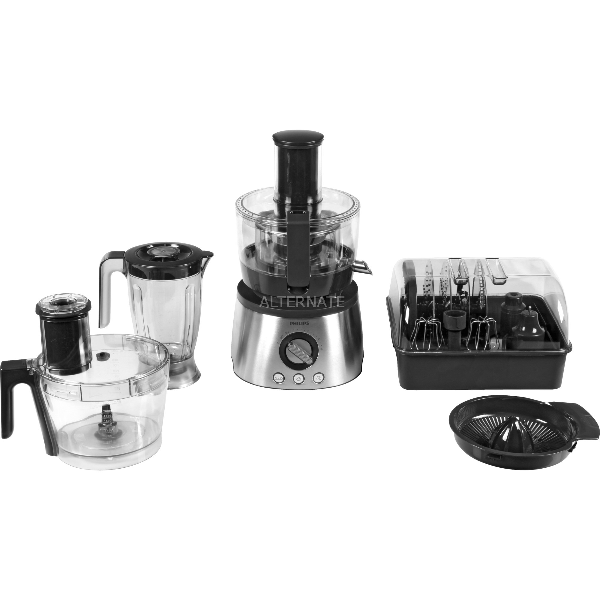 Philips Avance Collection Hr7778 00 Robot De Cocina 3 4 L Acero Inoxidable 1300 W Plateado Negro 3 4 L Acero Inoxidable Botones Giratorio 20000 Rpm 2 2 L 1 2 M Minorista
